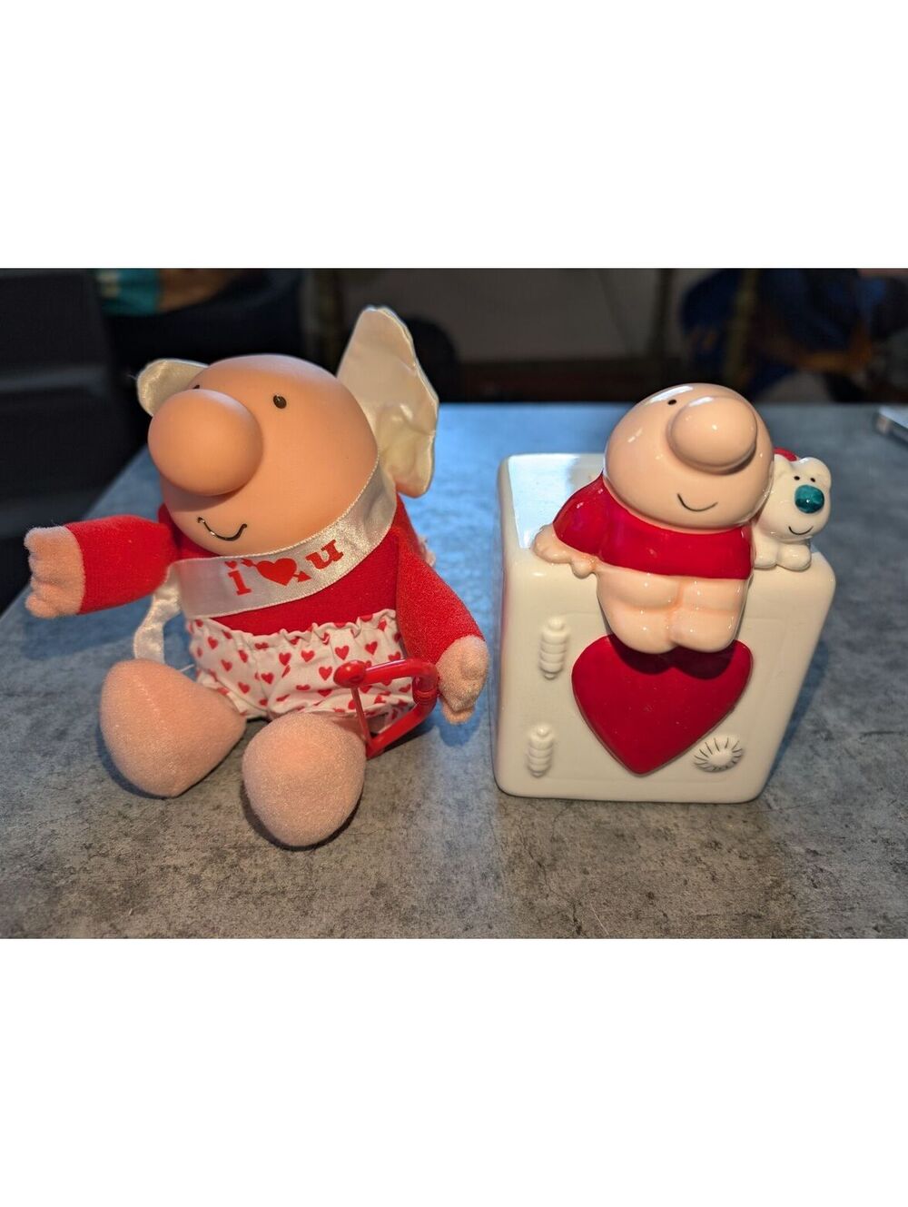 Ziggy Love Talk Vintage 1981 Ceramic Bank + Plush Doll Figure Lot I Love You